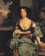 Sir Peter Lely Portrait of Margaret Hughes oil painting artist